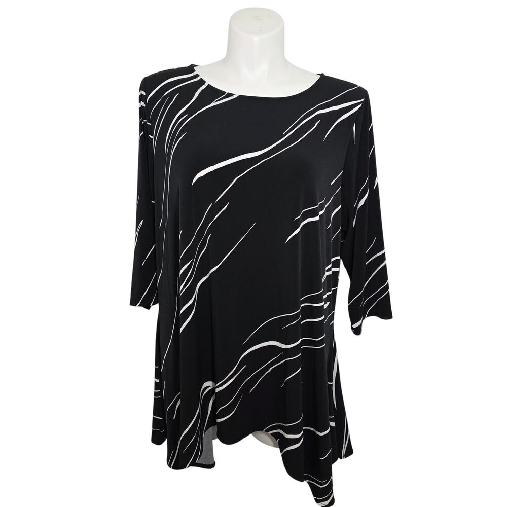 Alfani top blouse 3/4 sleeve round neck sz 3X